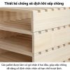 Thiết kế chống trượt với gờ chặn, giúp pallet xếp chồng dễ dàng và cố định vững vàng.