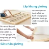 Bo tròn các góc khung và lót nỉ chống trầy dưới chân – an toàn cho trẻ nhỏ, bảo vệ sàn gỗ