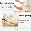Ván giường thoáng khí với nan gỗ giúp lưu thông không khí, ngăn ẩm mốc hiệu quả.