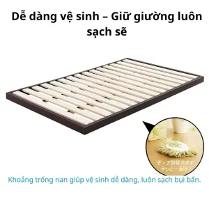 Lắp ráp đơn giản – chỉ cần vặn chân giường chắc chắn, không cần dụng cụ phức tạp.