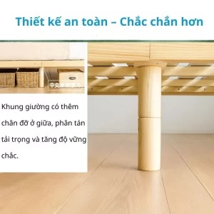 Dễ dàng đặt nan gỗ lên khung, hoàn thiện giường trong vài phút