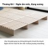 Giường pallet gỗ thoáng khí, khe hở lưu thông không khí, ngăn ẩm mốc và đọng sương.