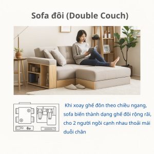 ofa giường SS-001 Modern-Deco kiểu dáng dài, thích hợp thư giãn đọc sách