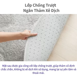 Mặt sau thảm Shaggy Modern Deco với lớp chống trượt – giữ cố định thảm chắc chắn, an toàn khi sử dụng.