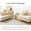 Sofa DS-069PF linh hoạt 2 cách bố trí – ghép sofa góc chữ L hoặc tách rời, phù hợp mọi không gian.