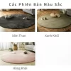 Thảm Shaggy tròn Modern Deco 200×200cm với 7 phiên bản màu: Xám Băng, Trắng Cổ Điển, Ghi Be, Nâu Mocha, Xám Than, Xanh Khói, Hồng Khói.