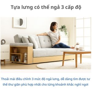 Chất liệu vải mềm thoáng khí của sofa giường SS-001 Modern-Deco Nhật Bản.