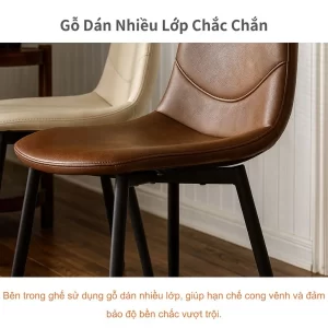 Ghế EMS03 với khung gỗ dán nhiều lớp chắc chắn, chống cong vênh