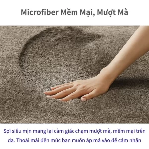 Thảm tròn Shaggy 200×200cm Modern Deco – chất liệu dày dặn, bồng bềnh, mềm mại cho không gian phòng khách.