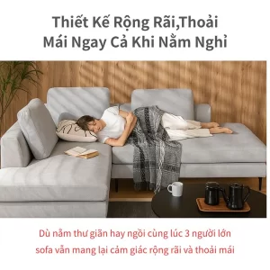 Sofa DS-069PF 240cm cho 3 người lớn ngồi hoặc nằm nghỉ thoải mái, thiết kế rộng rãi phù hợp phòng khách gia đình