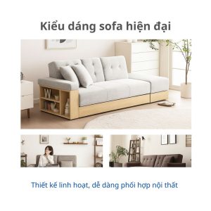 Sofa SS-001 Modern-Deco phiên bản màu nâu, phong cách sang trọng.