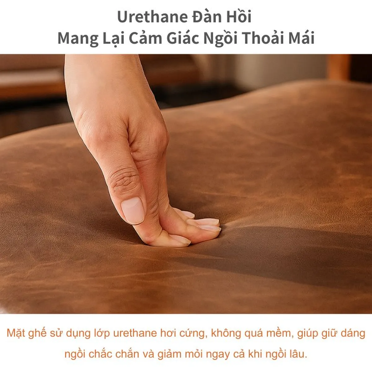 Ghế EMS03 với lớp urethane đàn hồi, ngồi lâu vẫn thoải mái