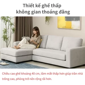 Sofa DS-070PF rộng rãi, chiều sâu ghế 56cm – couch 129cm