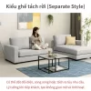 Sofa DS-070PF thiết kế 2WAY, linh hoạt chữ L hoặc tách rời.