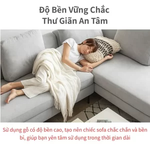 Sofa DS-069PF với khung gỗ chắc chắn, tải trọng 160kg, bền bỉ và an toàn khi sử dụng lâu dài.