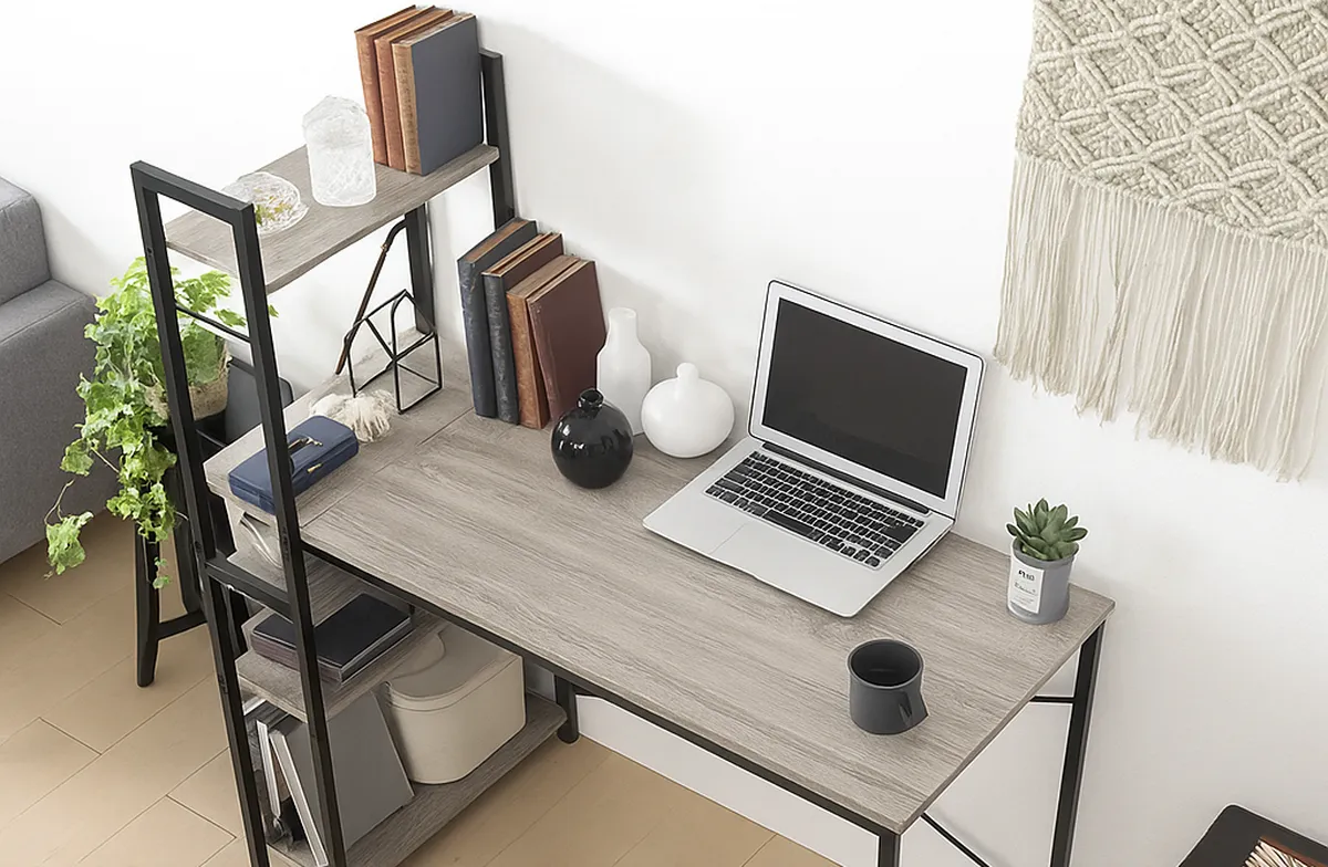 Bàn học liền kệ 2 trong 1 Modern Deco, linh hoạt lắp ráp liền khối hoặc tách rời, tiết kiệm diện tích phòng nhỏ.