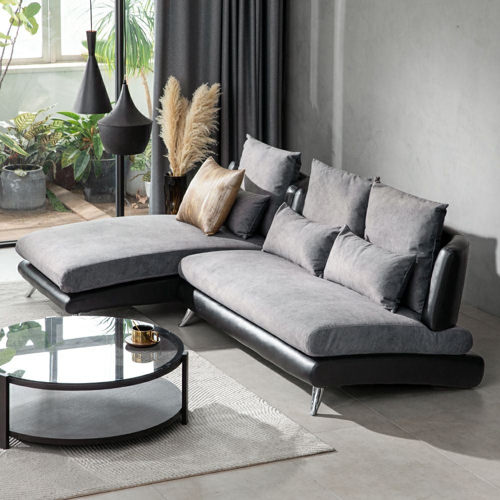 Bộ Sofa 3P + Chaise Vải Kháng Thú Cưng – Compact/Regular/Large