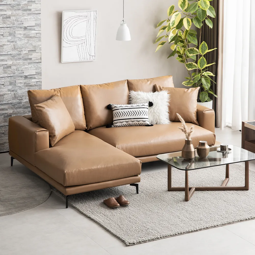 Ghế Sofa Chaise Lounge – Da EPU Cao Cấp | Ottoman Bán Riêng