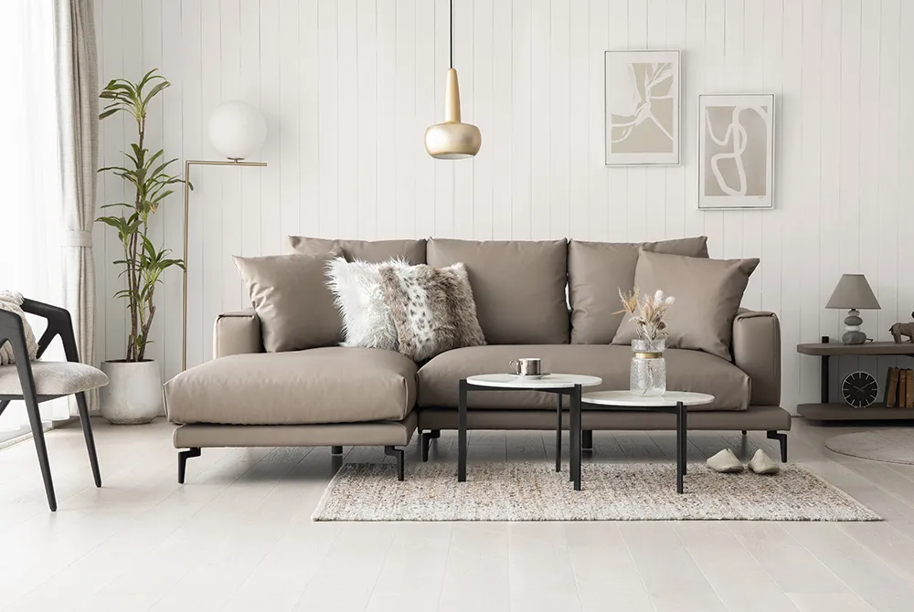 Ghế Sofa Chaise Lounge – Da EPU Cao Cấp | Ottoman Bán Riêng