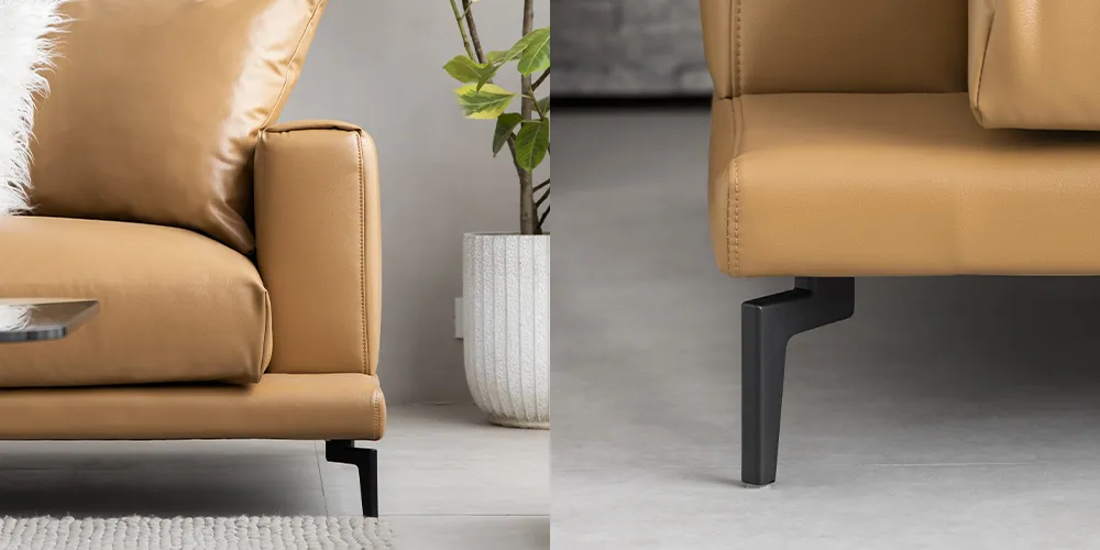 Ghế Sofa Chaise Lounge – Da EPU Cao Cấp | Ottoman Bán Riêng
