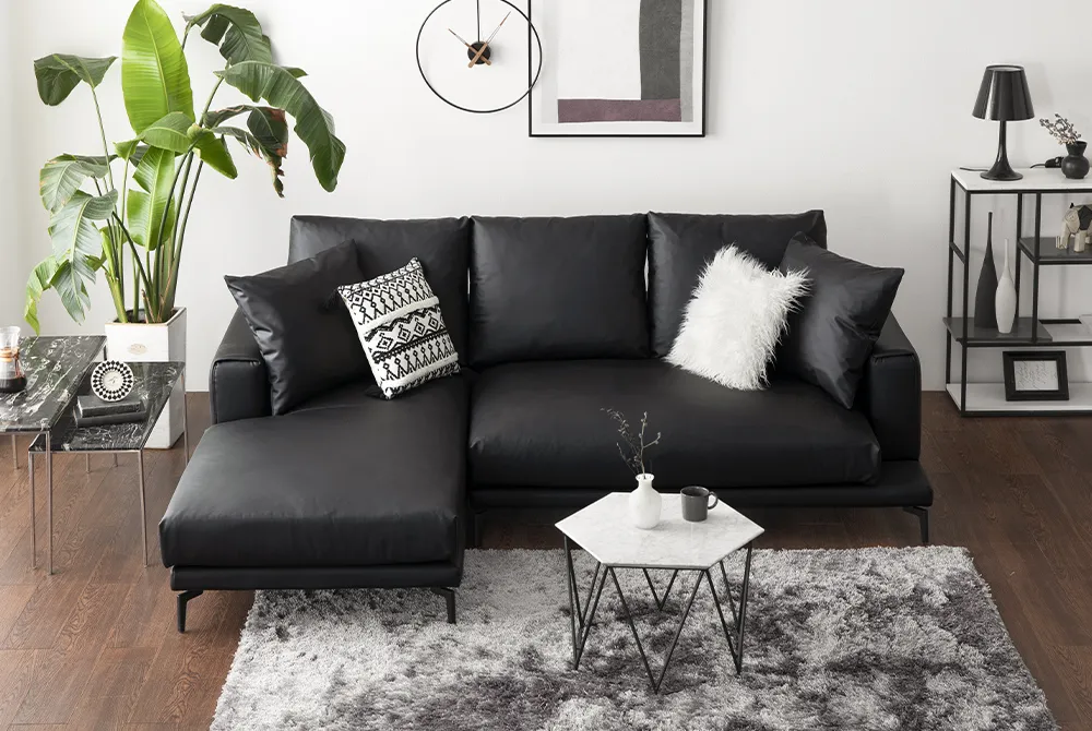 Ghế Sofa Chaise Lounge – Da EPU Cao Cấp | Ottoman Bán Riêng