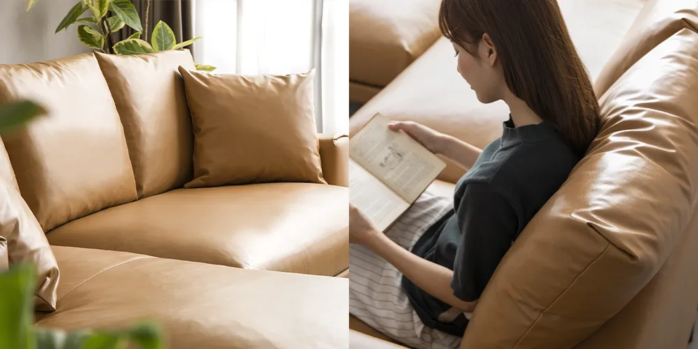 Ghế Sofa Chaise Lounge – Da EPU Cao Cấp | Ottoman Bán Riêng