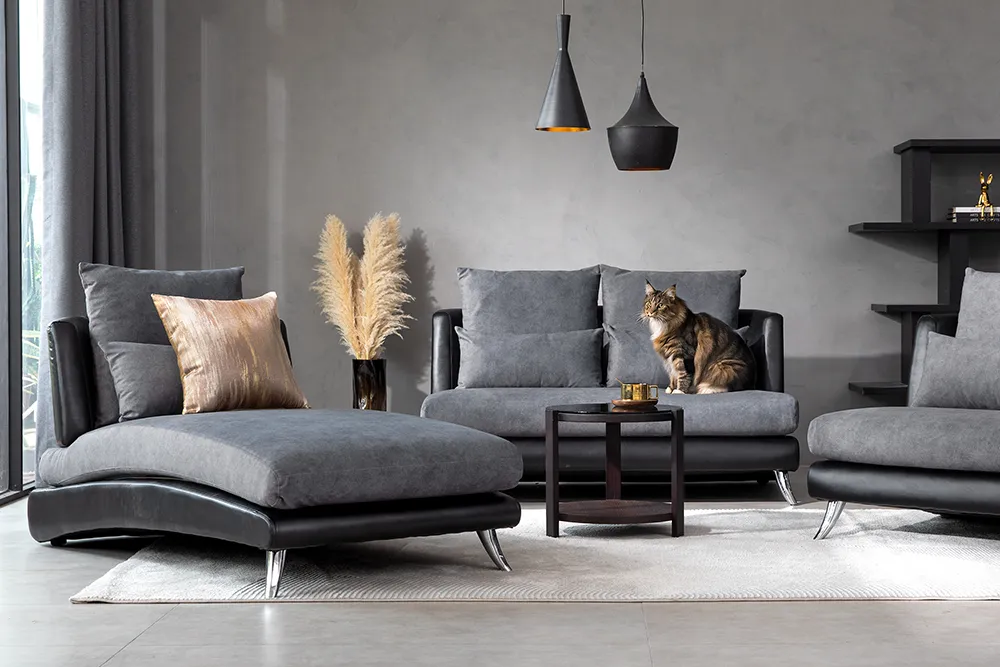 Bộ Sofa 3P + Chaise Vải chống cào cho thú cưng – Compact/Regular/Large