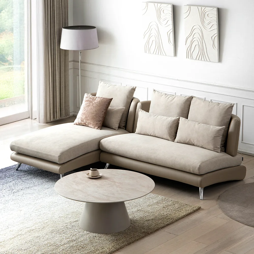 Bộ Sofa 3P + Chaise Vải Kháng Thú Cưng – Compact/Regular/Large