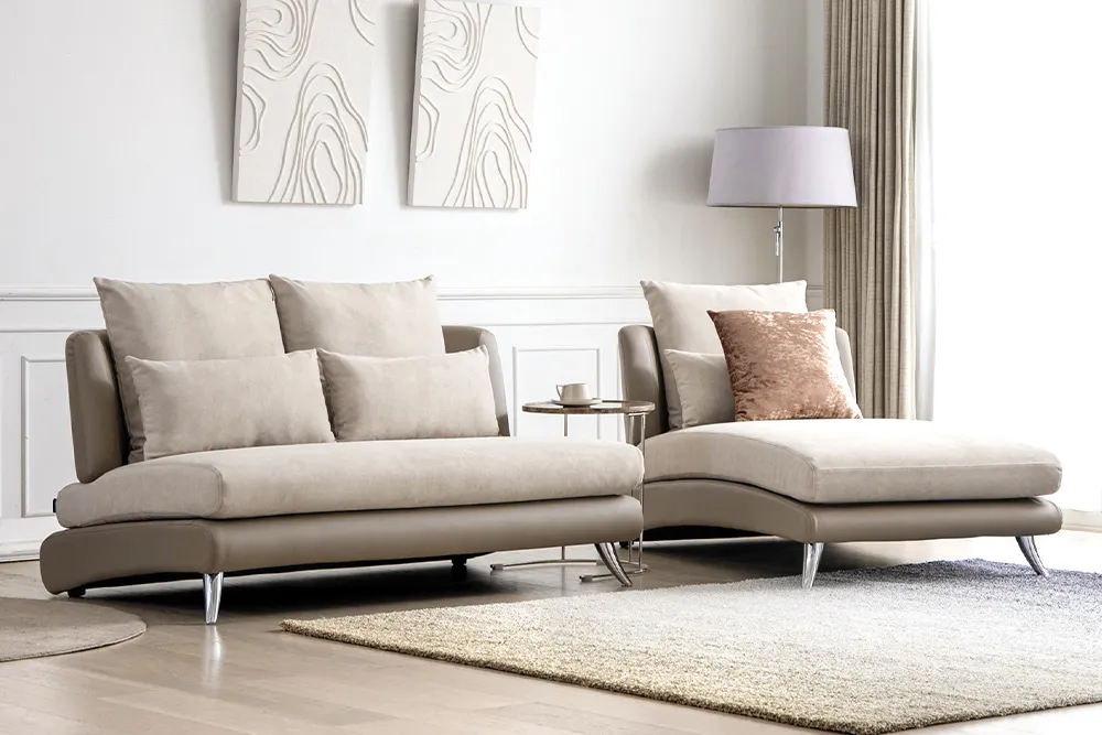 Bộ Sofa 3P + Chaise Vải chống cào cho thú cưng – Compact/Regular/Large