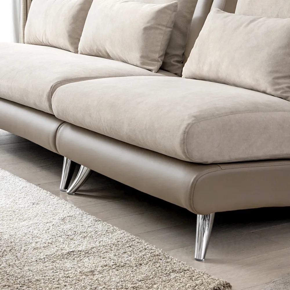 Bộ Sofa 3P + Chaise Vải Kháng Thú Cưng – Compact/Regular/Large