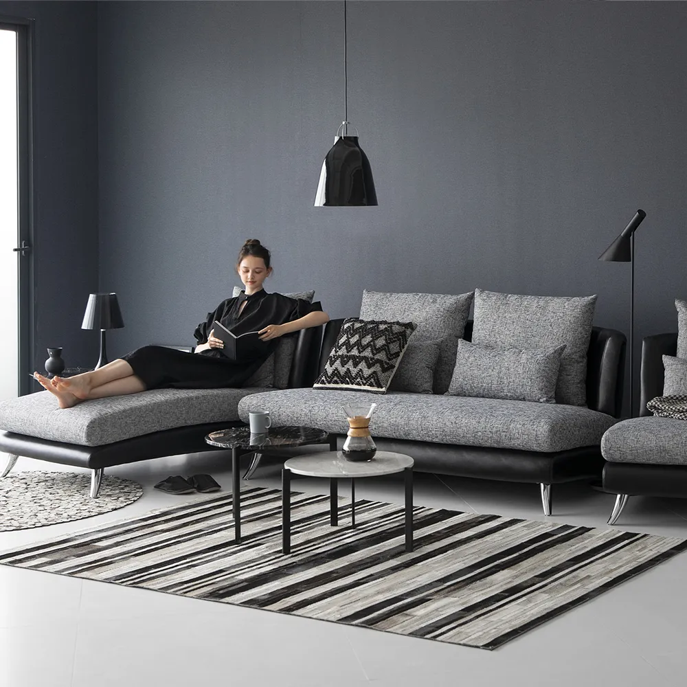 Bộ Sofa 3P + Chaise Vải Kháng Thú Cưng – Compact/Regular/Large