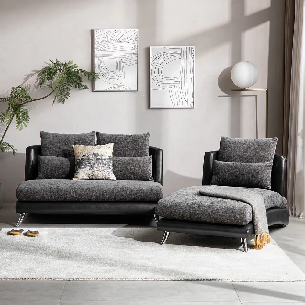 Bộ Sofa 3P + Chaise Vải Kháng Thú Cưng – Compact/Regular/Large