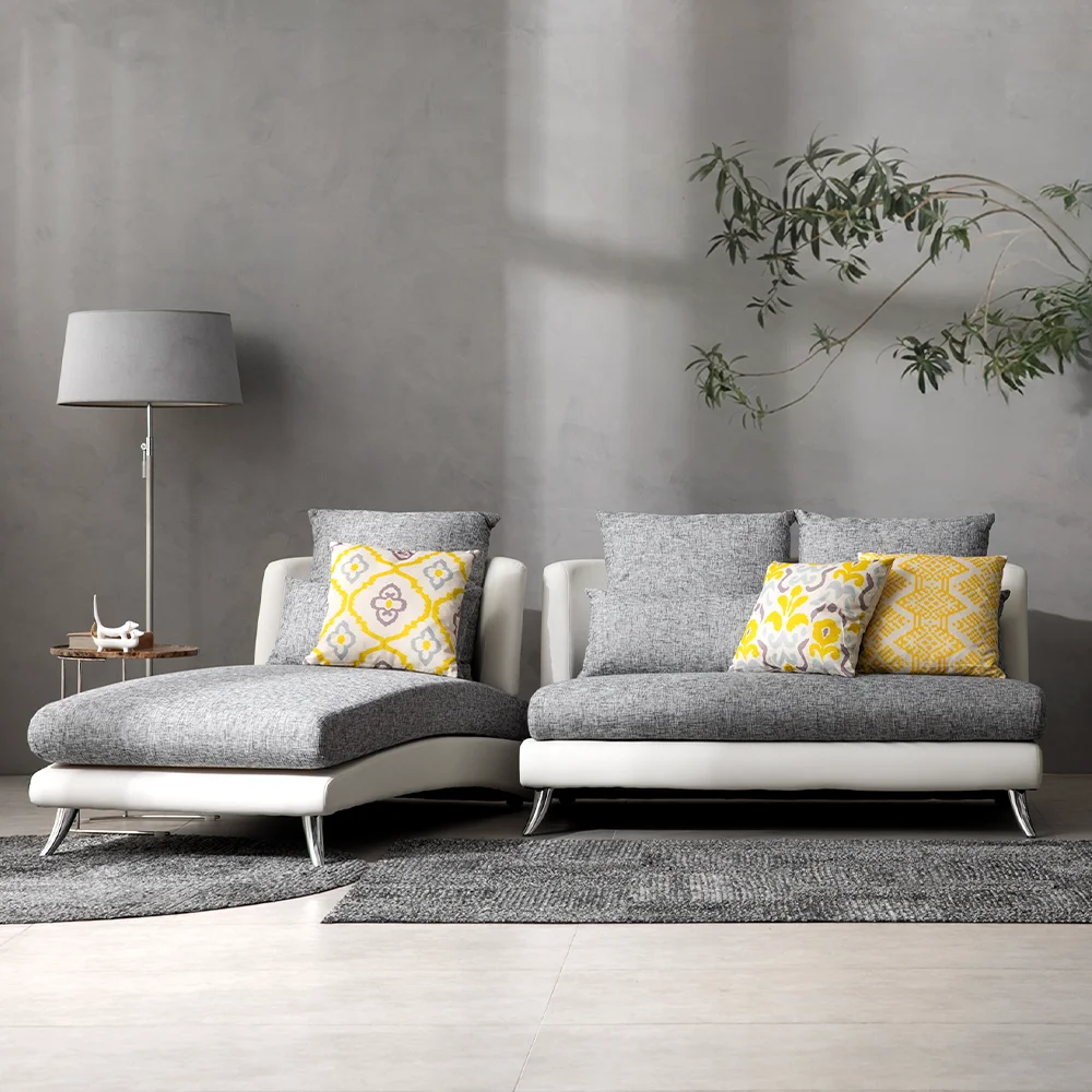 Bộ Sofa 3P + Chaise Vải Kháng Thú Cưng – Compact/Regular/Large