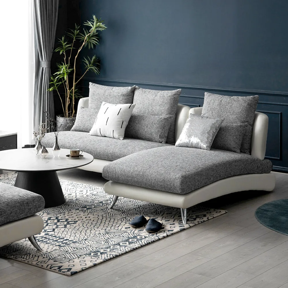 Bộ Sofa 3P + Chaise Vải Kháng Thú Cưng – Compact/Regular/Large