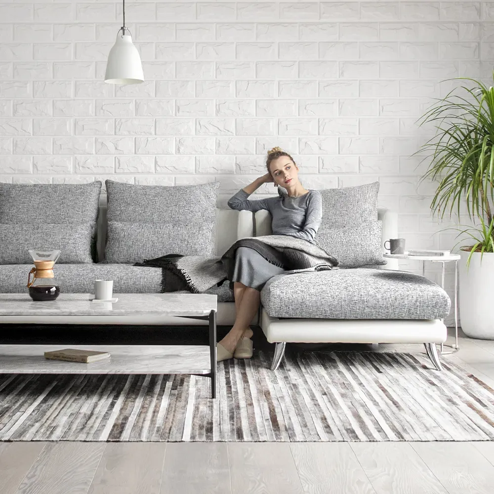 Bộ Sofa 3P + Chaise Vải Kháng Thú Cưng – Compact/Regular/Large