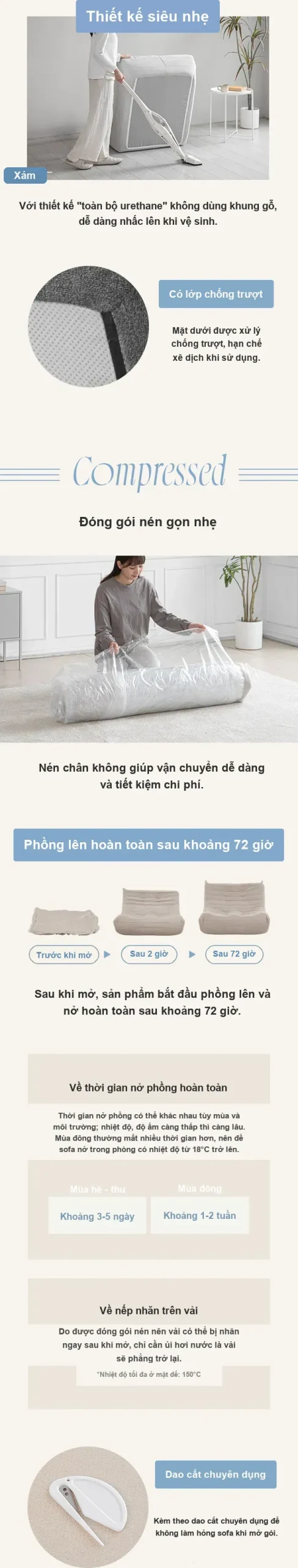 Chất liệu vỏ bọc polyester 100% của sofa foam HY012